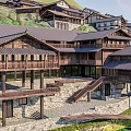 Mountain View Boutique Guesthouse With Wooden Stone Structure And Hillside Design
