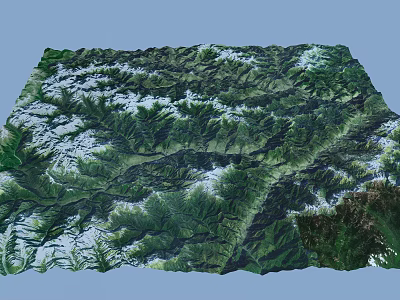 modern mountain 3d model