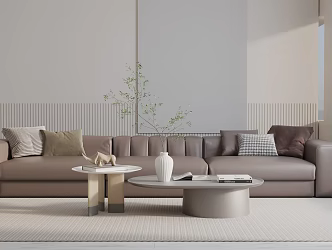 Modern three-seat sofa 3d model