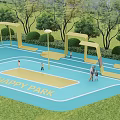 Modern Square View 3d model
