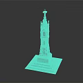 Gothic Tower Model With Intricate Carvings Square Base And Spire Top 3d model