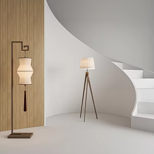 Quiet floor lamp Antique floor lamp 3d model