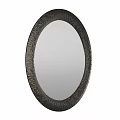 Stylish Circular Mirror With Intricate Textured Frame For Interior Decor