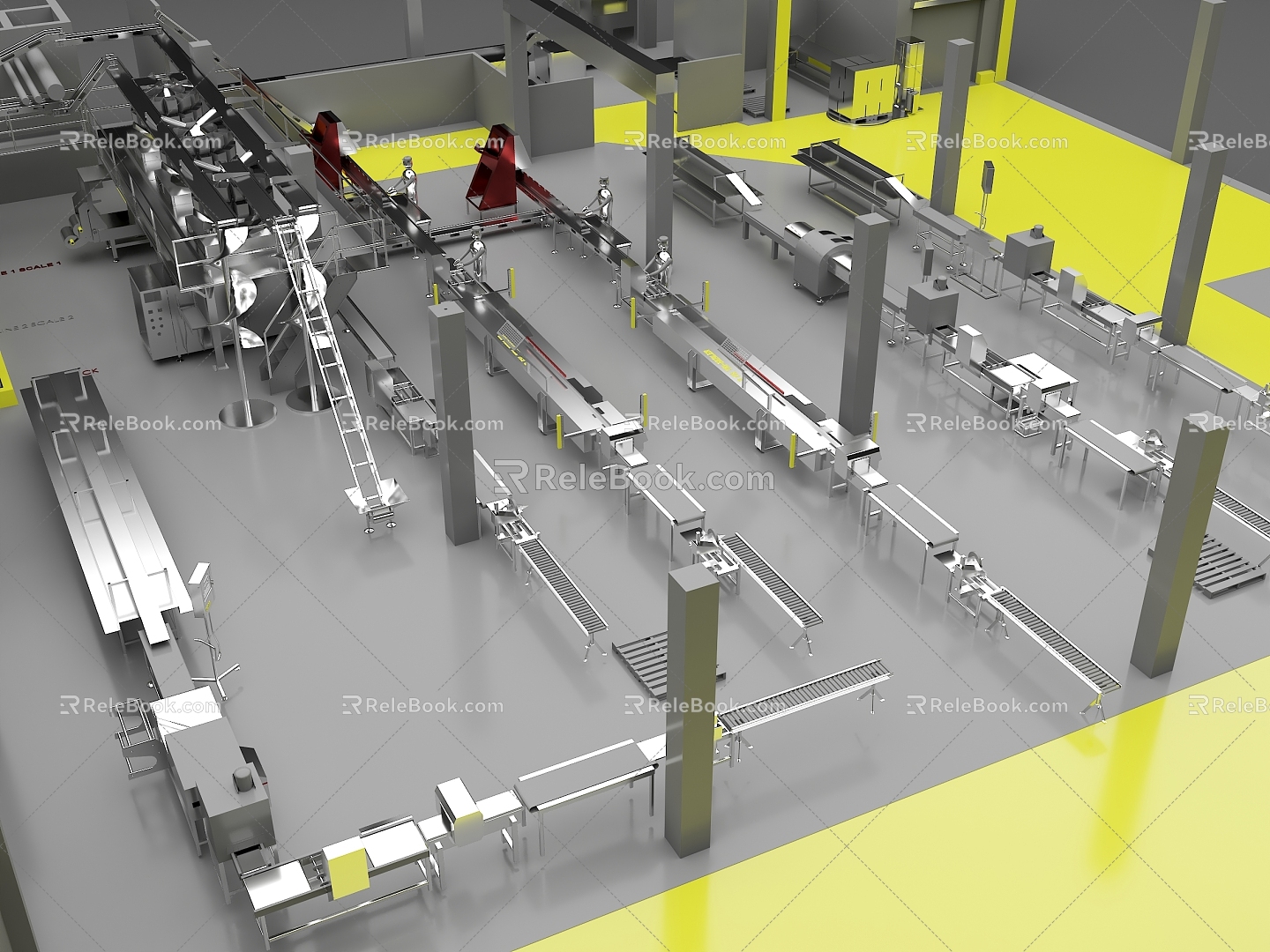 Assembly Line Flow Workshop Generation Workshop Production Assembly Line Equipment Industrial Equipment Workshop Equipment Factory Equipment Factory Equipment Factory Equipment 3d model