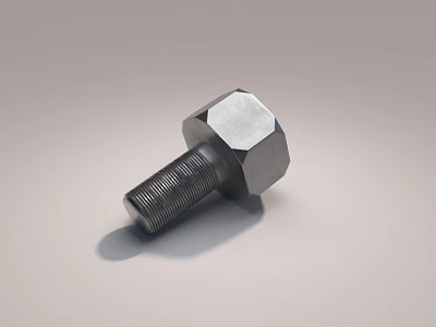 High Strength Metal Hex Head Threaded Bolt Ideal For Hardware Tools Projects 3d model