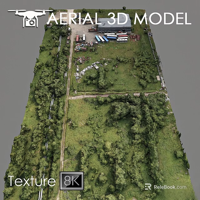 Garden Landscape Features With Lush Green Lawn Trees Pathways And Storage Sheds 3d model 
