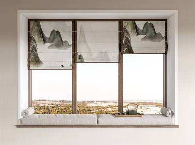 New Chinese Curtain 3d model