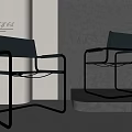 Modern Designer Leisure Chairs With Metal Frame And Mesh Seat In Stylish Interior
