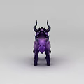 Decorative Purple Mythical Creature Inflatable Model With Horns And Spikes