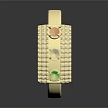 Gold Ring With Colorful Gemstones Red Green And Clear Diamonds Shiny Design