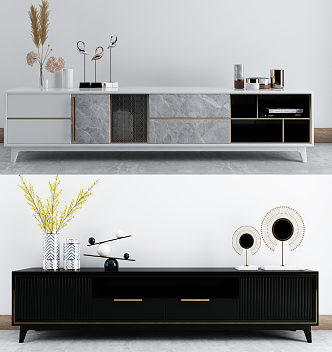 Modern TV Cabinet TV Cabinet Combination 3d model