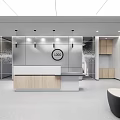 Modern Front Desk Reception Area 3d model