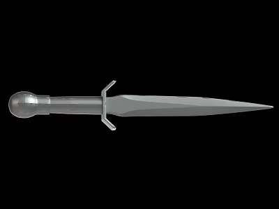 High Quality Metal Dagger With Sharp Blade And Traditional Hilt Guard Design 3d model
