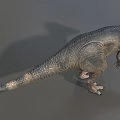 Detailed Reptile Dinosaur Model With Bony Crest And Scaly Skin Standing Posture