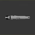 Metallic Pistol With Black Grip Classic Design And Reflective Surface Isolated On Dark Background
