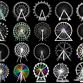 Colorful Ferris Wheels With Diverse Designs And Decorative Styles For Amusement Equipment