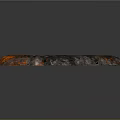 Circular Volcanic Lava Terrain With Flowing Molten Lava And Rocky Surface