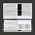 Modern Modular Furniture With Combinable Storage Units And Black White Panels On Wheels