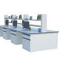 Ceramic countertop central table 3d model