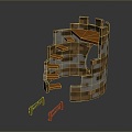 Tower defense sentry tower tower air defense watchtower observatory observatory observatory tower loft 3d model