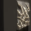 Contemporary Geometric Wall Decor With Illuminated Pattern And LED Lighting Design