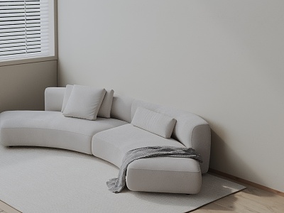 Modern three-seat sofa model