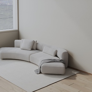 Three-seat sofa 3d model