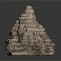 3D Rock Pile Model Natural Stone Stacked Structure Rough Textured Surface 3d model