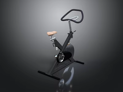 Black Stationary Exercise Bike With Ergonomic Seat And Handlebar For Home Fitness 3d model