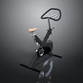 Black Stationary Exercise Bike With Ergonomic Seat And Handlebar For Home Fitness