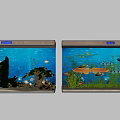 Stylish Aquarium Tank Setup With Colorful Fish Aquatic Plants And Decorative Elements For Home Interior
