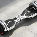 Two Wheel Self Balancing Hoverboard With Modern Silver Black Functional Design