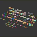 Diverse 3D Furniture and Home Decor Models Including Tables Chairs Cabinets Sofas Lamps and Decor