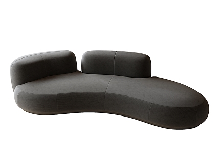 modern curved sofa 3d model