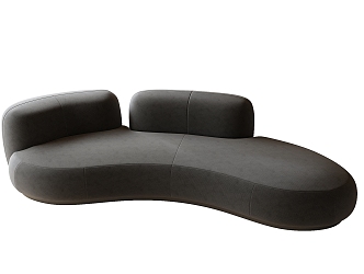 modern curved sofa 3d model