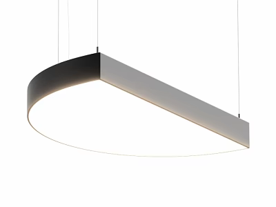 Modern Minimalist Pendant Light With Curved Metal Frame And Soft Illumination 3d model