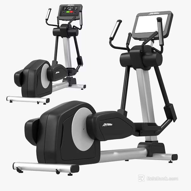 Modern Sports Equipment Elliptical Trainers With Ergonomic Design And Smooth Motion For Home Workouts 3d model 