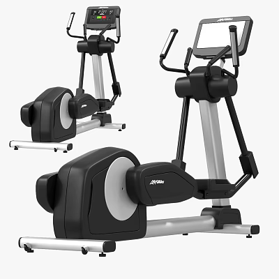 Modern Sports Equipment Elliptical Trainers With Ergonomic Design And Smooth Motion For Home Workouts 3d model