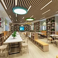 modern reading room 3d model