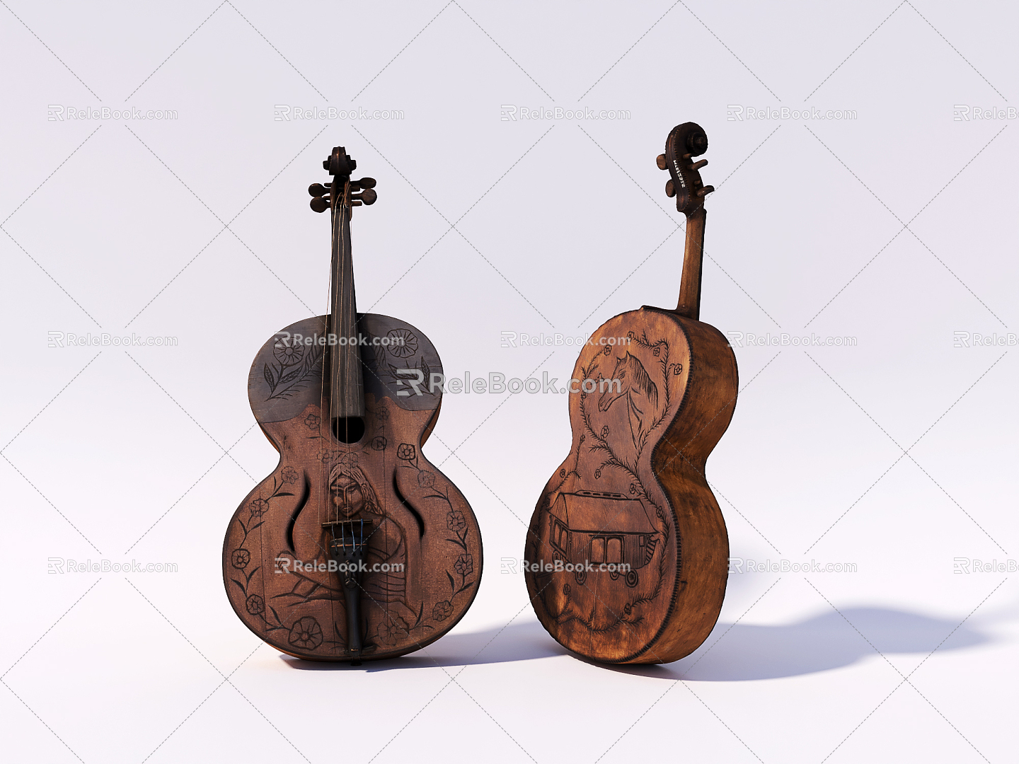 Modern Violin 3d model