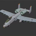 Military Attack Aircraft With Twin Engines Gray Fuselage And Wing Insignia