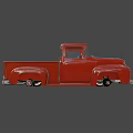 Vintage Red Pickup Truck With Classic Styling Shiny Finish And Retro Appeal