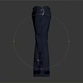 Gray Cargo Pants Front And Back View With Multiple Pockets Design 3d model
