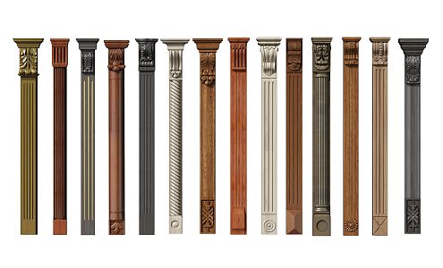 Roman Column Solid Wood Roman Column 3d model