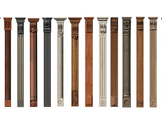 Roman Column Solid Wood Roman Column 3d model