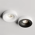 Modern LED Downlights and Spotlights with Round White and Black Design for Home Ceiling Lighting