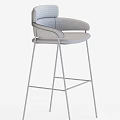 Stylish Modern Bar Stools With Velvet Upholstery And Metal Legs In Various Colors