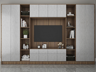 Modern TV Background Cabinet 3d model