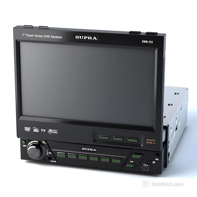 SUPRA 7 Inch Screen Car TV Receiver For Vehicle Digital Display System 3d model 