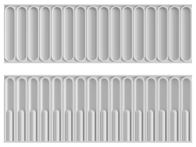 Structural Components with Long Strip Design Multiple Grooves and Protrusions 3d model